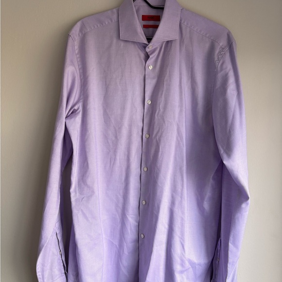 Hugo Boss Other - Hugo Boss Sharp Fit Dress Shirt Lavender 16.5 36/37